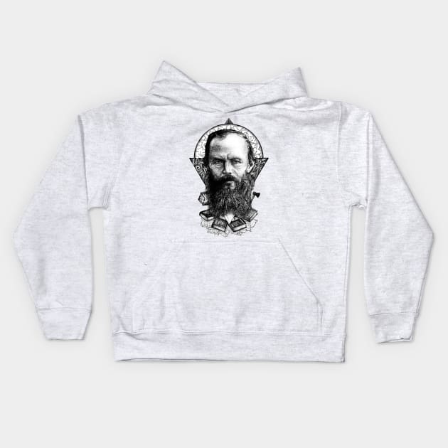 Dostoevsky Kids Hoodie by mayberus